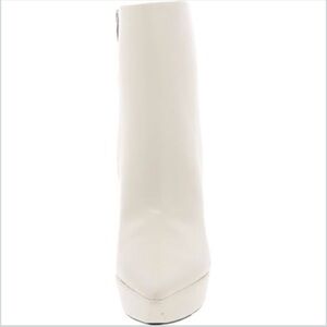 Chic White Ankle Booties platform new no box